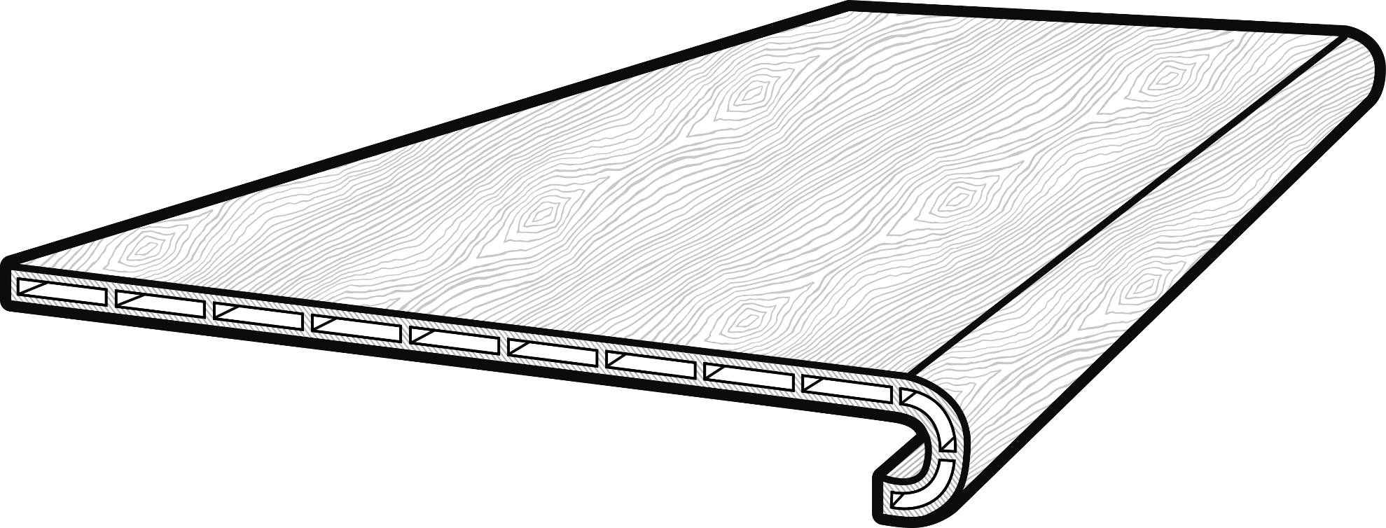 Round Nose Stair Tread